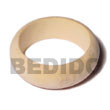 nat. white wood rounded wood  bangle / ht= 1 inch / 65mm inner d