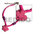 Handmade fuschia pink 2-3mm coco heishe /buri seed w/ Coco Bracelets