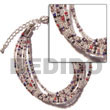 6 rows clear multi layered glass beads