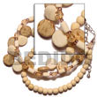 3 rows sidedrill coco nat./bleach/wood bead bleach/wood ricebead