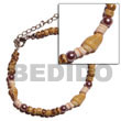 Handmade pink luhuanus/yellow nassa w/ beads Shell Bracelets