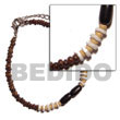 black buri seed/white clam w/ black coco Pokalet