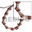 tan sq. cut coco & pink luhuanus heishe