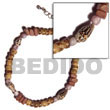 tan sq. cut/4-5mm coco Pokalet. tiger/beads & nassa