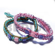 Adjustable Wax Cord Macramae Handmade Pair Bracelets
