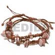 Handmade Adjustable Handmade Macrame Bracelets Pair Shell Macrame Bracelets
