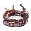 Ajustable Handmade Macrame Bracelets Pair Brown Tones