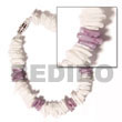 Handmade white rose w/ dyed lilac white rose accent