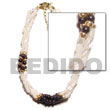 Handmade twisted troca rice bead & 2-3mm coco Pokalet.