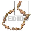 Handmade popcorn luhuanus in gold chain looping