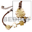 3 small mop flowers w/ wax cord