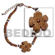 2-3mm coco Pokalet. nat. brown w/ white clam