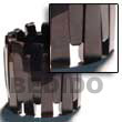 elastic black tab shell bangles
