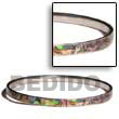 inlaid paua shell bangles in stainless steel base