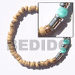 Handmade 4-5mm elastic coco Pokalet tiger/silver tube/flat/cats eye beads Coco Bracelets