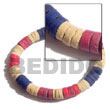 Handmade 7-8 mm coco heishe multicolored bracelet Coco Bracelets