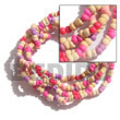 Handmade 5 rows coco pokalet color combination bracelet Coco Bracelets