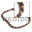 2-3 mm coc brown black alternate bracelet