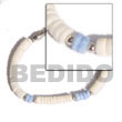 Handmade white shell and metal beads bracelets Shell Bracelets