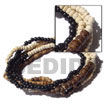 Handmade 5 rows coco pokalet color combination bracelets Coco Bracelets