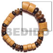 elastic wood and coco bracelet