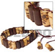 natural bamboo with burning design bracelets