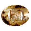 oval blacklip tiger buckle 84mmx69mm