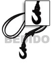 Handmade 40mm black celtic carabao horn anchor on adjustable Surfer Necklace