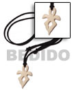 40mm celtic carabao white bone  cross on adjustable leather thon