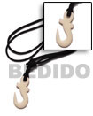 Handmade 40mm celtic carabao white bone anchor on adjustable Surfer Necklace