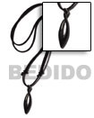 40mm celtic eye  carabao black horn pendant on adjustable leathe