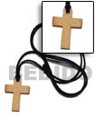 Handmade carabao antique natural bone cross 40mm on adjustable Surfer Necklace