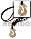 Handmade 40mm celtic hook on adjustable leather thong Surfer Necklace