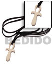 Handmade 40mm  celtic carabao white bone bishops cross Surfer Necklace
