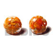 orange c. button earrings