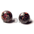 black c. button earrings