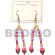 pink dangling limestone beads w/ acrylic crystals/2-3 coco