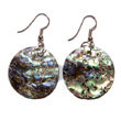 Handmade 35mm dangling round paua "abalone"
