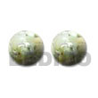 white resin button earrings