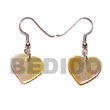 Handmade dangling MOP 30mm heart earrings Shell Earrings