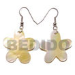 Handmade dangling 30mm MOP flower earrings Shell Earrings
