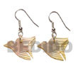 dangling  MOP 24x17mm bird earrings