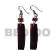 dangling 40x10mm black tab bar w/ horn bead