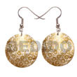 35mm round hammershell w/ gold embossed handpainted design