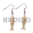 Handmade 35mm fishbone hammershell Shell Earrings