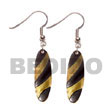 Handmade 40mm x 10mm MOP w/ skin Shell Earrings