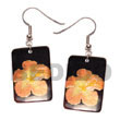 35mm x 25mm rectangular blacktab w/  embossed handpainted design