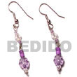 dangling lavender 4-5 coco pokalet w/ acrylic crystals