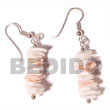 dangling white rose w/ pink rose accent