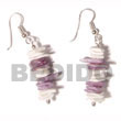 dangling white rose w/ dyed lilac white rose